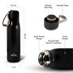 Picture of Any Morning BA21547 Thermos 600 Ml, Stainless Steel, Leak-Proof Lid, 8 Hours Hot, Black