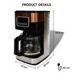Picture of Any Morning SH21615S Programmable Filter Coffee Maker with LCD Touch Panel – Copper
