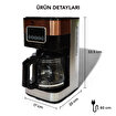 Any Morning SH21615S Dokunmatik Ekranlı Zaman ve Aroma Ayarlı Filtre Kahve Makinesi Bakır Rengi. ürün görseli