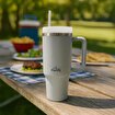 Any Morning Vaha 1200 ml Çelik Termos, Gri & BiggDesign Cats Elektrikli Sıcak Su Torbası Seti. ürün görseli