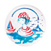 Anemoss Denizci Kız Desenli Yuvarlak Plaj Havlusu. ürün görseli