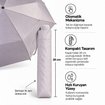 Biggdesign Moods Up Açık Gri Tam Otomatik UV Şemsiye, Rüzgara Dayanıklı, Hızlı Kuruyan, Çanta Boy. ürün görseli