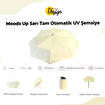 Biggdesign Moods Up Sarı Tam Otomatik UV Şemsiye, Rüzgara Dayanıklı, Hızlı Kuruyan, Çanta Boy. ürün görseli