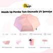 Biggdesign Moods Up Pembe Tam Otomatik UV Şemsiye, Rüzgara Dayanıklı, Hızlı Kuruyan, Çanta Boy. ürün görseli