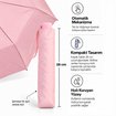Biggdesign Moods Up Pembe Tam Otomatik UV Şemsiye, Rüzgara Dayanıklı, Hızlı Kuruyan, Çanta Boy. ürün görseli