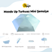 Biggdesign Moods Up Turkuaz Mini Şemsiye, Manuel Aç-Kapa, Rüzgara Dayanıklı, Çanta Boy, Şık Tasarım. ürün görseli