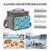 Biggdesign Dogs Soğuk veya Sıcak Isı Yalıtımlı Sızdırmaz Termal Beslenme Çantası 10L Turkuaz. ürün görseli