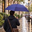 Biggdesign Moods Up Pembe Puantiyeli Lacivert Manuel Mini Şemsiye . ürün görseli