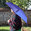 Biggdesign Moods Up Pembe Puantiyeli Lacivert Manuel Mini Şemsiye . ürün görseli