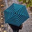 Biggdesign Moods Up Siyah Yeşil Çizgili Manuel Mini Şemsiye . ürün görseli