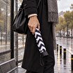Biggdesign Moods Up Siyah Beyaz Zikzaklı Manuel Mini Şemsiye . ürün görseli