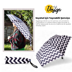 Biggdesign Moods Up Siyah Beyaz Zikzaklı Manuel Mini Şemsiye . ürün görseli