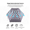 Biggdesign Moods Up Siyah Beyaz Zikzaklı Manuel Mini Şemsiye . ürün görseli