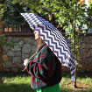 Biggdesign Moods Up Siyah Beyaz Zikzaklı Manuel Mini Şemsiye . ürün görseli