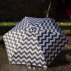 Biggdesign Moods Up Siyah Beyaz Zikzaklı Manuel Mini Şemsiye . ürün görseli