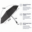 Biggdesign Moods Up Premium Gri Otomatik Şemsiye . ürün görseli