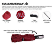 Biggdesign Moods Up Premium Bordo Otomatik Şemsiye, Rüzgara Dayanıklı, Hızlı Kuruyan, Hafif, Kılıflı. ürün görseli