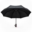 Biggdesign Moods Up Premium Ahşap Saplı Siyah Otomatik Şemsiye. ürün görseli