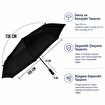 Biggdesign Moods Up Premium Ahşap Saplı Siyah Otomatik Şemsiye. ürün görseli