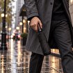 Biggdesign Moods Up Premium Ahşap Saplı Siyah Otomatik Şemsiye. ürün görseli