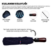 Biggdesign Moods Up Premium Ahşap Saplı Lacivert Otomatik Şemsiye, Rüzgara Dayanıklı, Hızlı Kuruyan. ürün görseli
