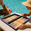 Picture of Biggdesign Bloom Backgammon Set | Magnetic Closure, Scratch-Resistant Surface