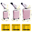 Picture of Biggdesign Moods Up 3-Piece Luggage Set, TSA Lock, ABS Hard Shell, Pink