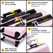 Picture of Biggdesign Moods Up 3-Piece Luggage Set, TSA Lock, ABS Hard Shell, Pink