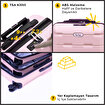 Biggdesign Moods Up TSA Kilitli 20" ABS Gövdeli Valiz  | Kabin Boy-Pembe. ürün görseli