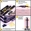 Biggdesign Moods Up TSA Kilitli 24" ABS Gövdeli Valiz  | Orta Boy-Pembe. ürün görseli