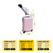 Picture of Biggdesign Moods Up 24” Suitcase | TSA Lock, Hard Shell, Lightweight Spinner Luggage – Pink
