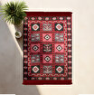 Bigghome Çift Taraflı Kilim, Makinede Yıkanabilir, Modern Desenli, 80*150 cm, SA1619B. ürün görseli
