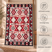 Bigghome SA1590A Çift Taraflı Kilim 80*150 cm, Makinede Yıkanabilir, Etnik Desenli. ürün görseli