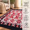 Bigghome SA1590A Çift Taraflı Kilim 80*150 cm, Makinede Yıkanabilir, Etnik Desenli. ürün görseli