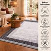Bigghome SAF3B Çift Taraflı Kilim 120*180 cm, Makinede Yıkanabilir, Etnik Desenli. ürün görseli