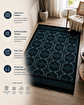 Picture of BiggHome, 47x70 in, Ethnic Kilim, Black/Blue, Lightweight, Machine Washable