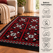 Bigghome SA25MK Kilim 120*180 cm, Makinede Yıkanabilir, Etnik Desenli. ürün görseli