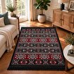 Picture of BiggHome Rug - 80x150 cm, Machine Washable, Durable, Ethnic-Inspired Pattern for Living Room, SA25HC , 31.5 x 59.06 inches , 3.21 lbs.