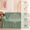 Bigghome Çintemani Yeşil Çift Kişilik Battaniye 200 x 220 cm. ürün görseli