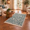 Bigghome Çift Taraflı Kilim 80*150 cm SA26MB Makinede Yıkanabilir Modern Desenli. ürün görseli