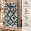 Bigghome Çift Taraflı Kilim 80*150 cm SA26MB Makinede Yıkanabilir Modern Desenli. ürün görseli