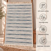 Bigghome Çift Taraflı Kilim 120*180 cm SA26ED Makinede Yıkanabilir Modern Desenli. ürün görseli
