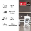 Braun HM5137WH 750 W El Mikser. ürün görseli