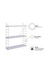 Decormet Armoni Raf Seti 3 Raflı 200*720 Metal Beyaz+Ahşap . ürün görseli