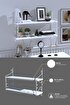 Decormet Seramoni Raf Seti 2 Raflı 200*720 Metal Beyaz+Ahşa. ürün görseli