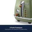 Delonghi CTOV 2103.GR Icona Vintage Yeşil Ekmek Kızartma Makinesi. ürün görseli