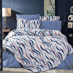 Keep London Home Series 324 Natural Cotton(Doğal Pamuk) Çift Kişilik Nevresim Takımı-Mavi. ürün görseli