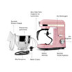 Karaca Mastermaid Chef Pro Çift Kollu Hamur Yoğurma Makinesi Pink 1500W 5L. ürün görseli