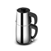 Picture of Karaca Gastro Dem 2 in 1 Stainless Steel Tea Maker & Kettle – Inox Chrome