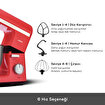 Karaca Mastermaid Chef Pro Çift Kollu Hamur Yoğurma Makinesi Rudolph Red 1500W 5L. ürün görseli